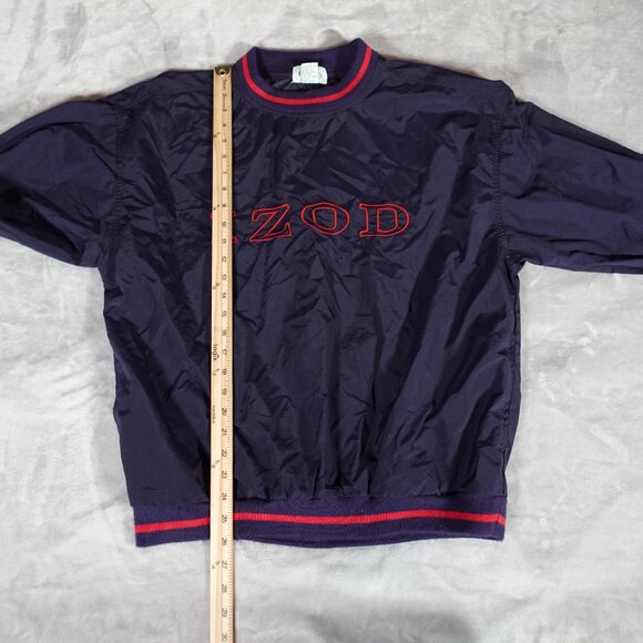 Vintage IZOD Pullover Windbreaker Jacket Mens M Nylon Lightweight Blue 90s - Picture 7 of 8